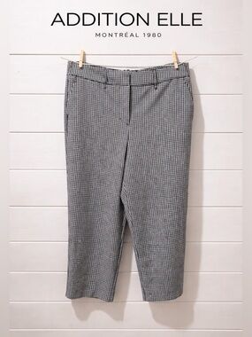 ADDITION ELLE cropped houndstooth pants, size 16.